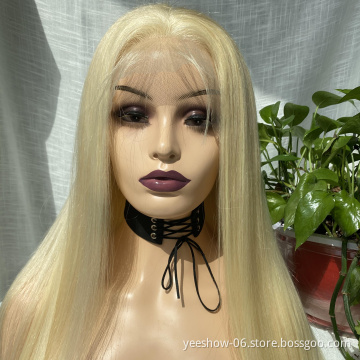 Factory price silky straight hair 10a grade raw 100% wholesale wigs 613 brazilian lace front wig human hair